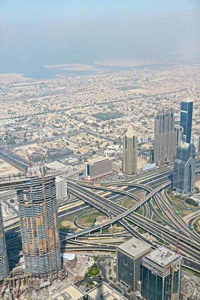 ドバイ アラブ首長国連邦 ブルジュ ハリファの高さから航空写真ビュー — ストック写真