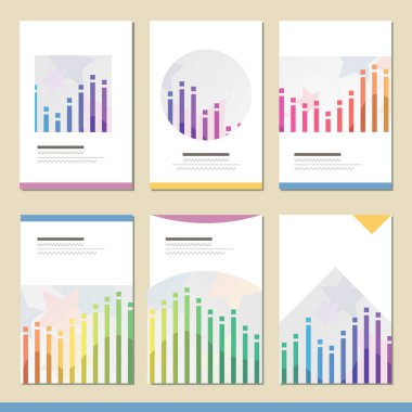 Farklı soyut şablonlarla ayarla. Tasarım ve reklamınız için kartlar