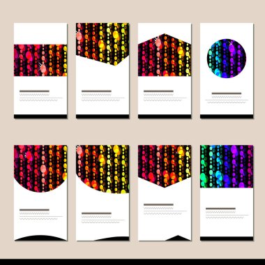 Farklı soyut şablonlarla ayarla. Tasarım ve reklamınız için kartlar