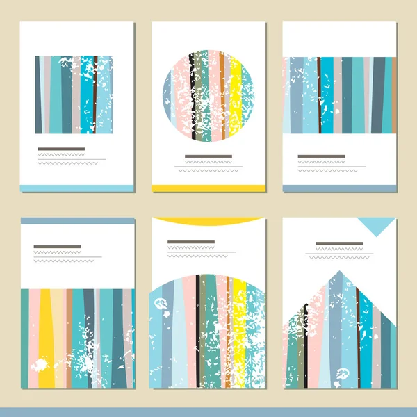 Conjunto Con Diferentes Plantillas Abstractas Tarjetas Para Diseño Publicidad —  Fotos de Stock