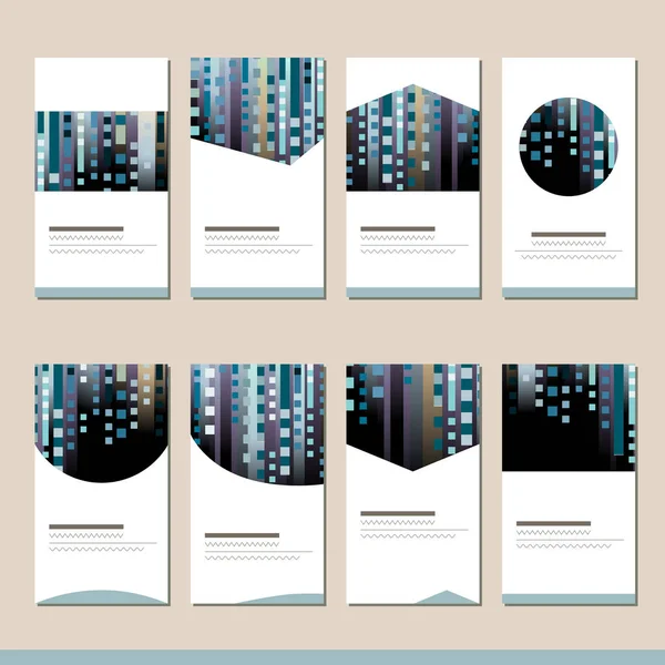 Set Met Verschillende Abstracte Sjablonen Kaarten Voor Ontwerp Reclame — Stockfoto