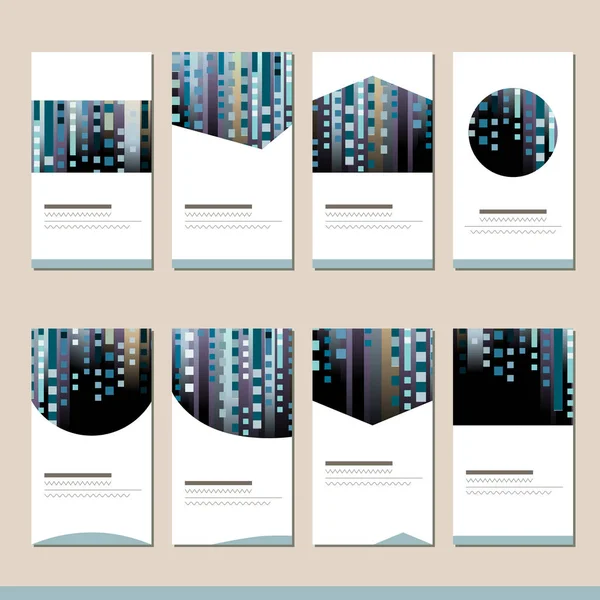 Set Different Abstract Templates Cards Your Design Advertisement — Stock Photo, Image