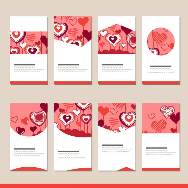 Set Different Abstract Templates Cards Your Design Advertisement — Stock Photo, Image