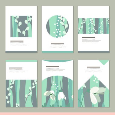 Farklı çiçek şablonlarıyla ayarlayın. Tasarım ve reklamınız için kartlar