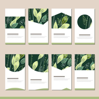 Farklı çiçek şablonlarıyla ayarlayın. Tasarım ve reklamınız için kartlar