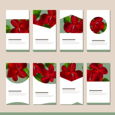 Farklı çiçek şablonlarıyla ayarlayın. Tasarım ve reklamınız için kartlar