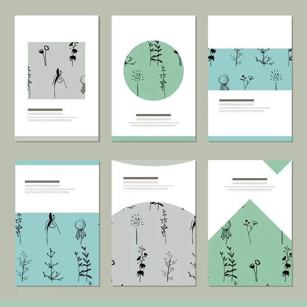 Set Different Floral Templates Cards Your Design Advertisement — Stock Photo, Image