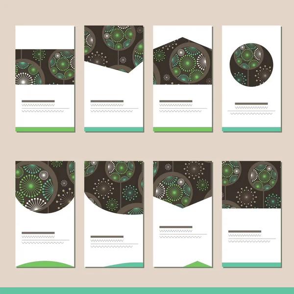 Set Different Floral Templates Cards Your Design Advertisement — Stock Photo, Image