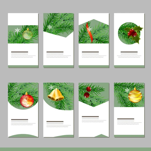 Set Different Winter Christmas Templates Cards Your Festive Design New — Stock Photo, Image