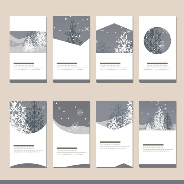 Set Different Winter Christmas Templates Cards Your Festive Design New — Stock Photo, Image