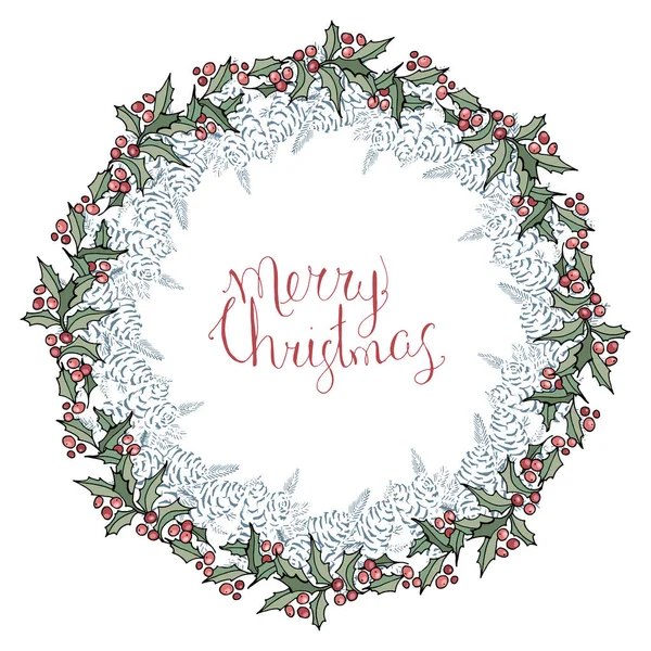 Wreath Different Christmas Elements Festive Season Design — Stock Photo, Image