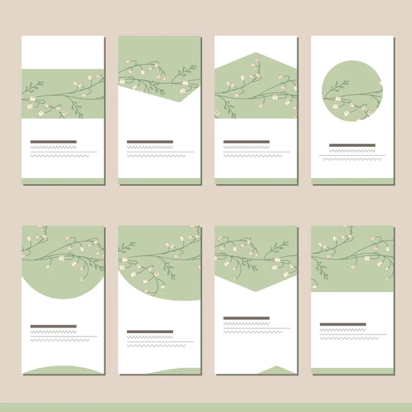 Set Different Floral Templates Cards Your Design Advertisement — Stock Photo, Image