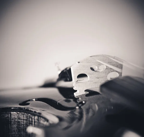 Fundo Detalhes Violino Foto Tonificada — Fotografia de Stock