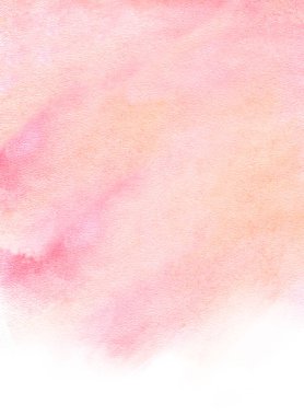 Açık pembe ve yumuşak sarı renklerle el boyası suluboya arka plan