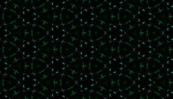 Hi-Tech bezszwowe tło w stylu UFO. Abstrakcyjny wzór powtarzających się świecących elementów w odcieniach zieleni. — Zdjęcie stockowe
