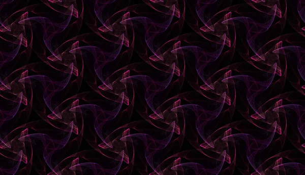 Fantastic seamless pattern in pink tones on black background. — Stock Photo, Image