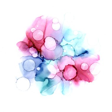 Soyut renkli suluboya veya alkol mürekkebi arkaplanı.