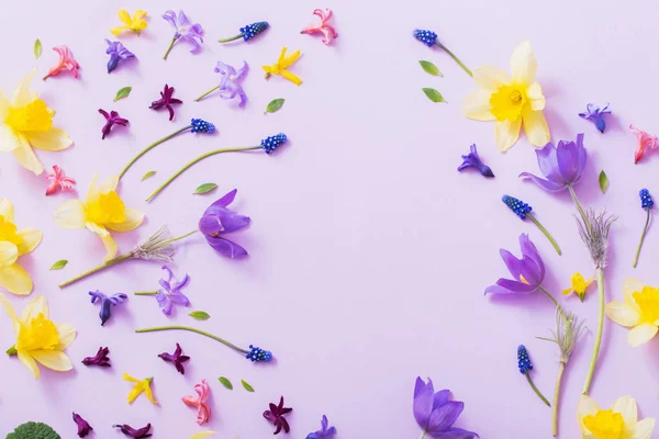 Tavaszi Virágok Papír Alapon — Stock Fotó