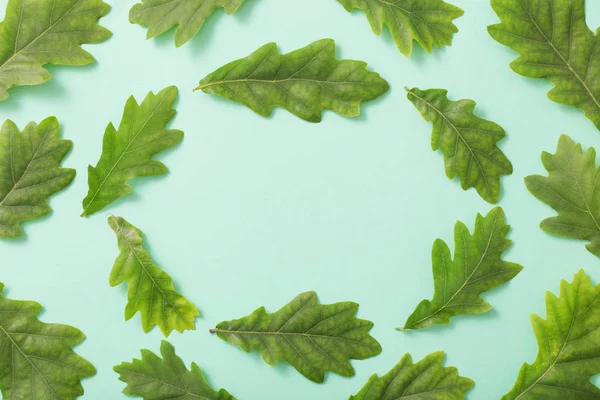 Kağıt arkaplanda yeşil yapraklar