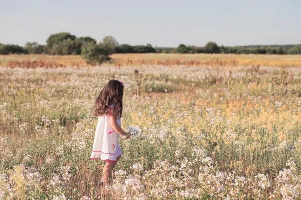 küçük kız yaz çiçek
