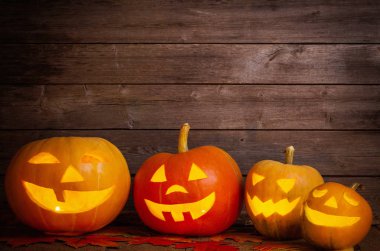 Dynie na drewniane tła z kopia miejsce