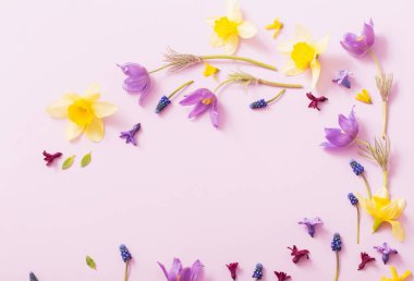 Kağıt arka plan bahar çiçekleri