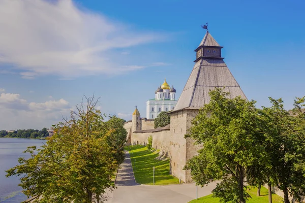 Місто Пскова Міста Росії Фортеця Місті Pskov — стокове фото