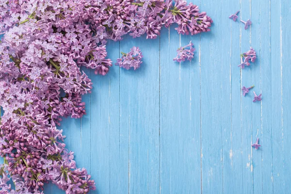 Lilac Blue Wooden Background — Stock Photo, Image