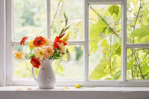 Autumn Still Life Windowsill — Stock Photo, Image