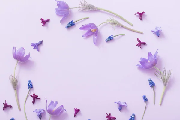 Flores Primavera Sobre Fondo Papel — Foto de Stock