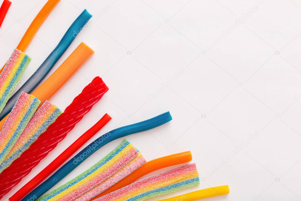 Long chewy jelly sweet candies