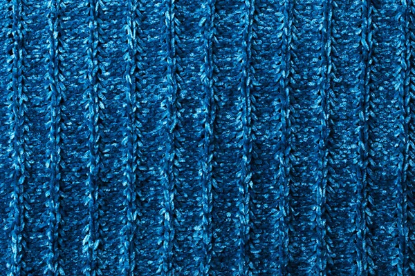 Der Blaue Strickhintergrund — Stockfoto