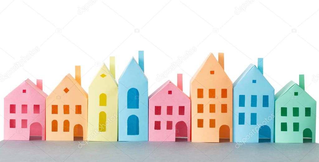 paper house isolated on white background