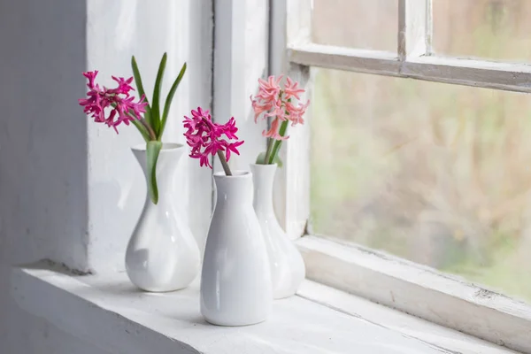 Spring Flowers Windowsill — Stock Photo, Image