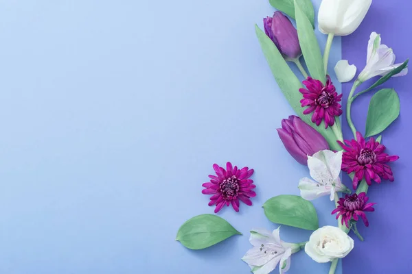 Krásné Jarní Květiny Papíře Pozadí — Stock fotografie