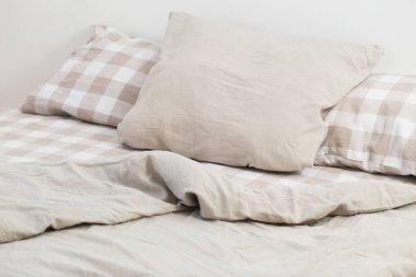 ışık keten yatak örtüsü yatak