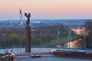 Mogilev, Beyaz Rusya - 17 Nisan 2019: Memorial kompleksi 