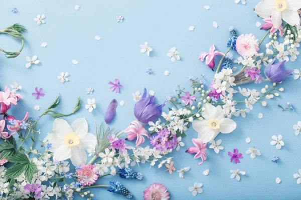 Fiori di primavera su sfondo di carta — Foto Stock