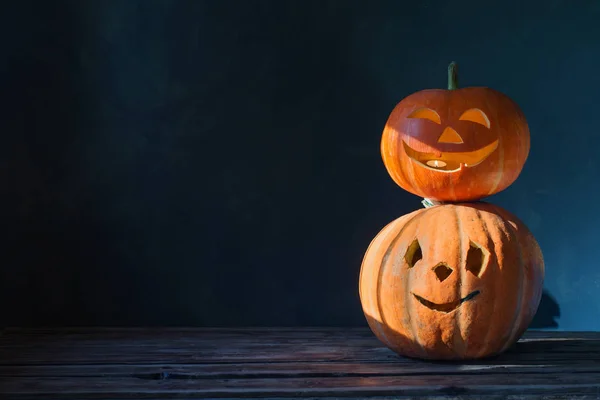 Halloween pumpkin on dark background — Stock Photo, Image