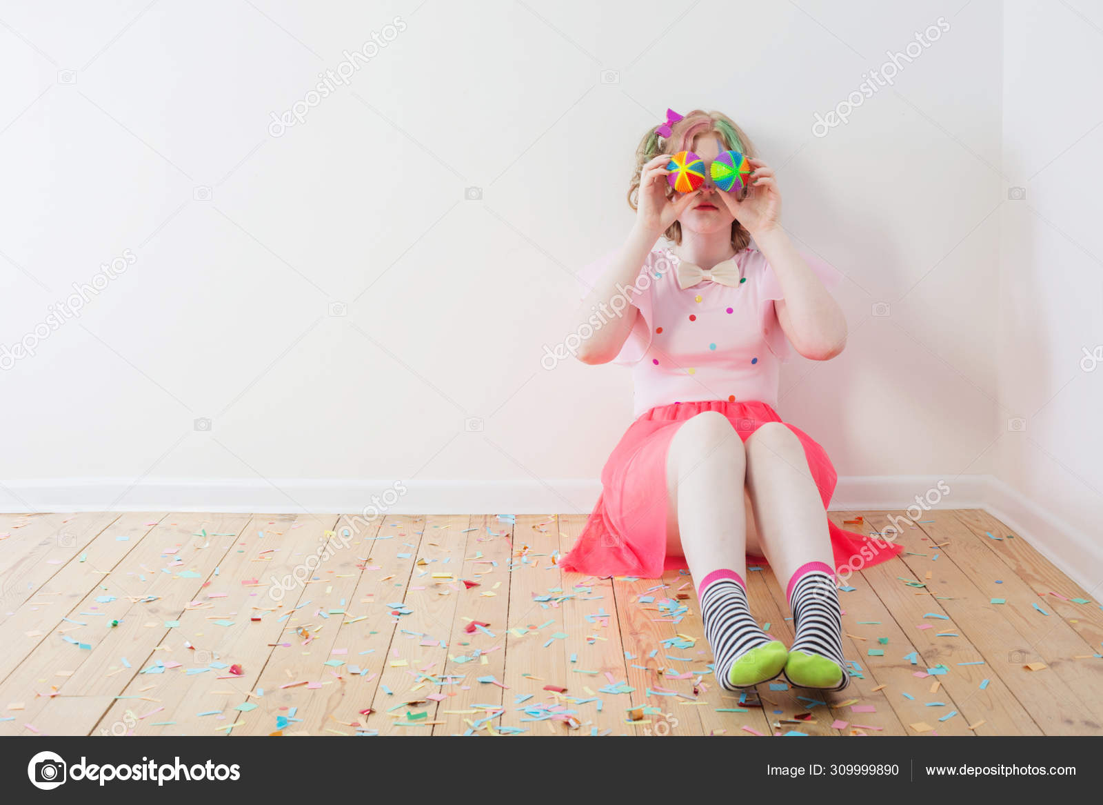teenage girl clown costume