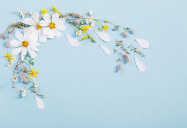 kağıt arka planda beyaz çiçekler 