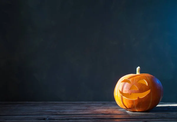 Halloween pumpkin on dark background — Stock Photo, Image