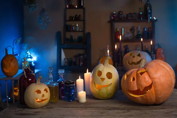 Calabazas Halloween Decoración Interior — Foto de Stock
