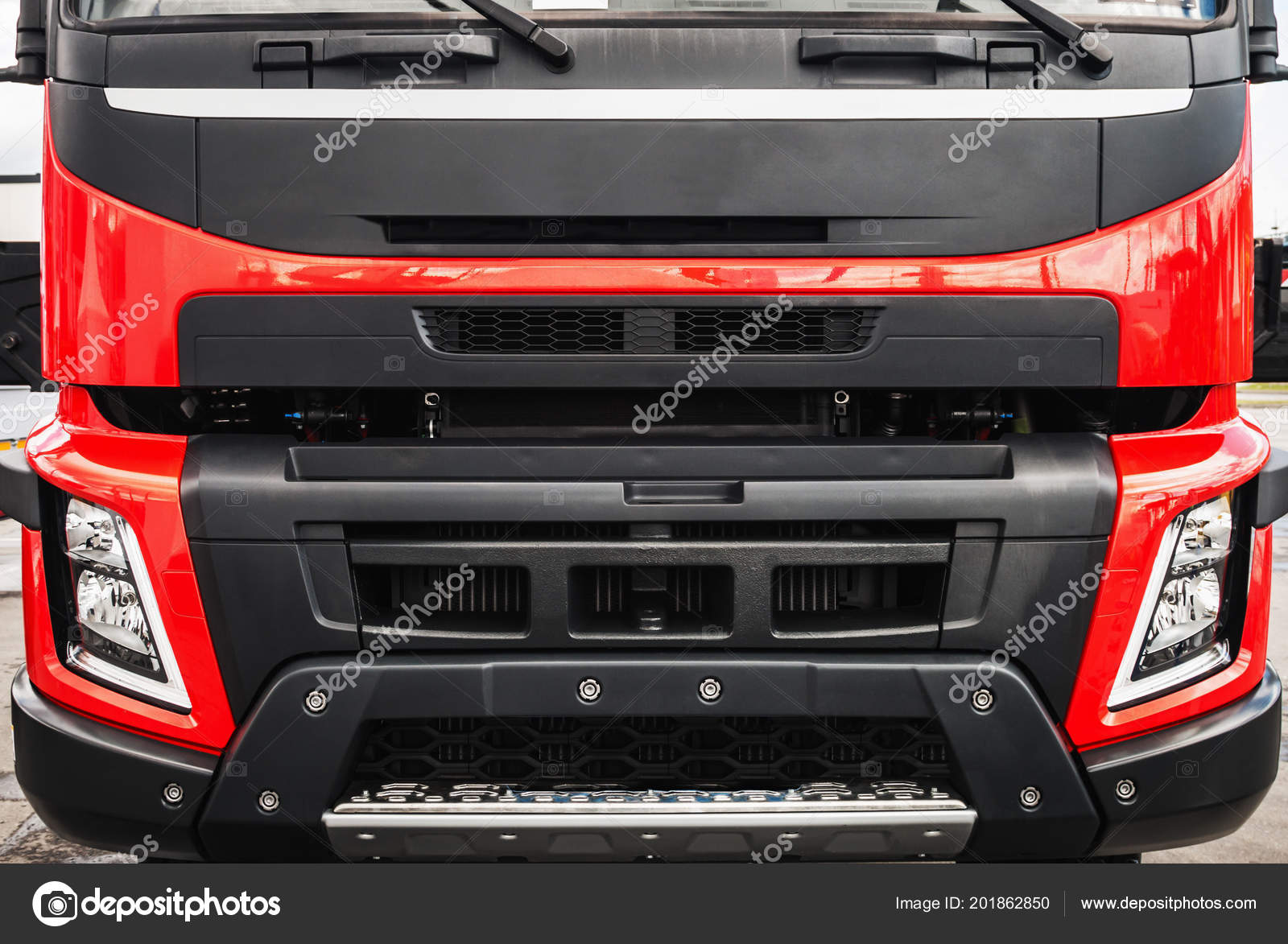 Car truck cab and front lights — Stock