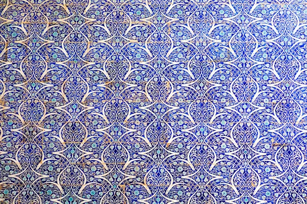 Maiolica Stil Tenn Glaserade Keramik Kaklade Vägg Gamla Khiva Moskén — Stockfoto