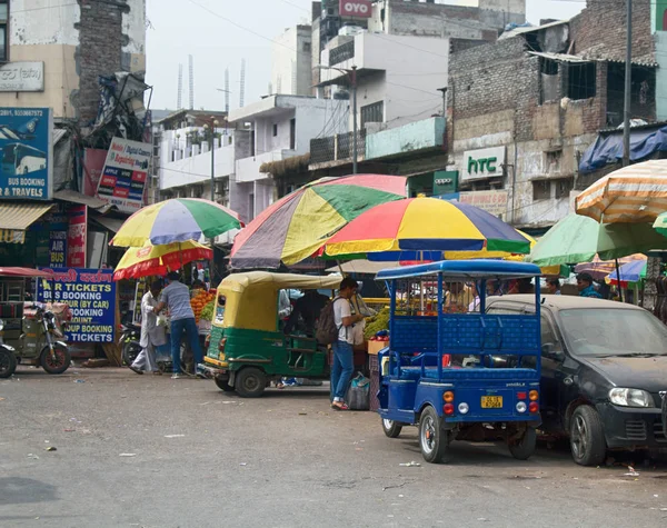 India New Delhi March 2018 Indian Street Market Main Bazaar — Stock Photo, Image