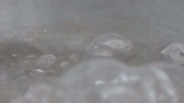 Boiling Water Boiler Water Drilling You Can See How Unusual — Stock Video