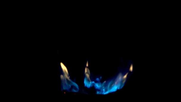 Gasoline burner is spoiled and burns incorrectly — Stock Video