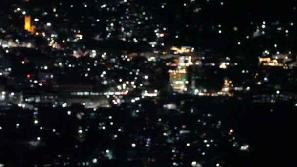 Ciudad de luces borrosas — Vídeos de Stock
