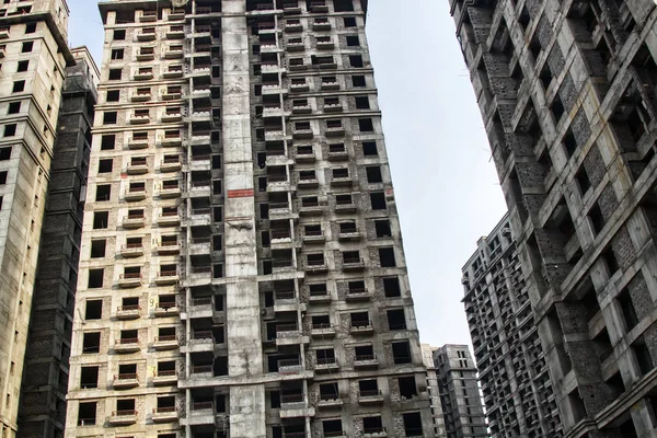 Binaların yükselişi. Hindistan 'da inşaatın hızlı büyümesi — Stok fotoğraf